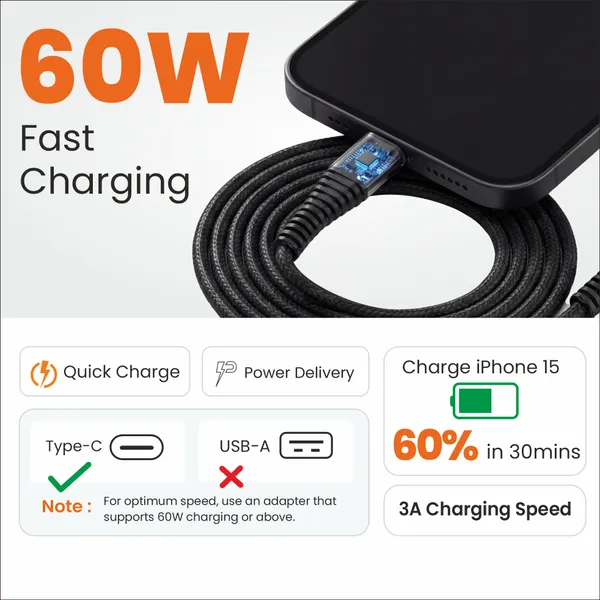 Eliide_Eld-19T_Type-C_To_Type-C_Cable_60W_6A_Fast_Charging_1M