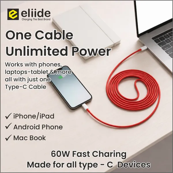 Eliide_Eld-21T_Type-C_To_Type-C_60W_Fast_Charging_Cable_1.5M