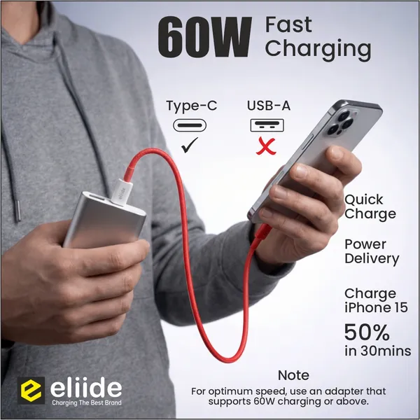Eliide_Eld-21T_Type-C_To_Type-C_60W_Fast_Charging_Cable_1.5M