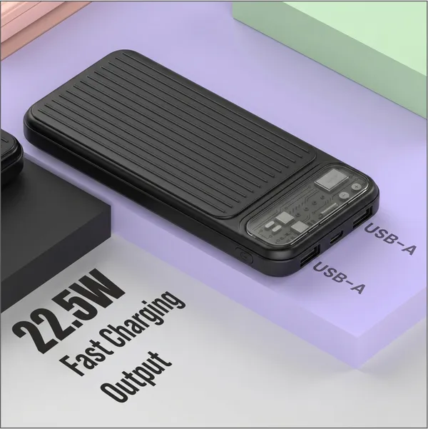 Eliide_Bolt_10000Mah_22.5W_Fast_Charging_Power_Bank_Black