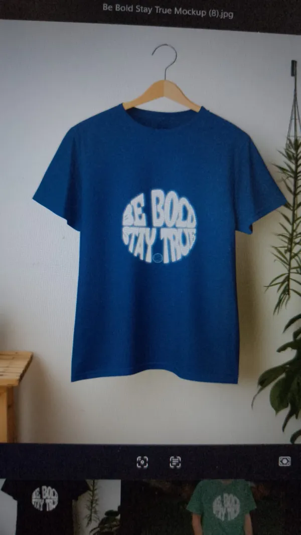 Blue_Be_Bold_Stay_True_Graphic_Print_Tshirt