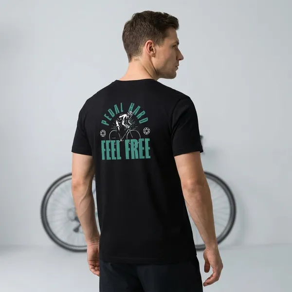 Black_Pedal_Hard_Feel_Free_Graphic_Tshirt_Cycling_Themed_Tee