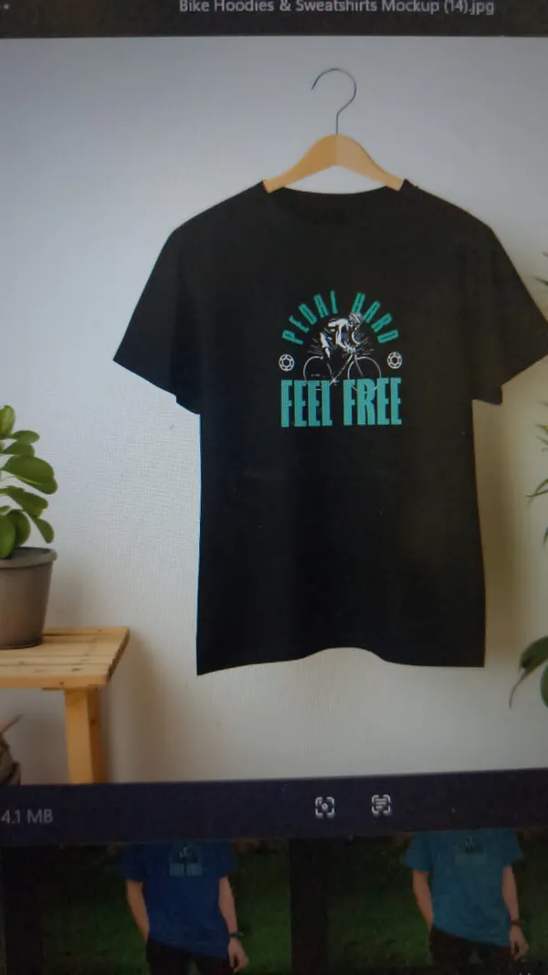 Black_Pedal_Hard_Feel_Free_Graphic_Tshirt_Cycling_Themed_Tee