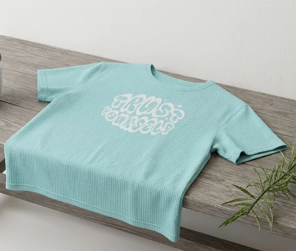 Turquoise_Blue_Graphic_Print_Cotton_Tshirt