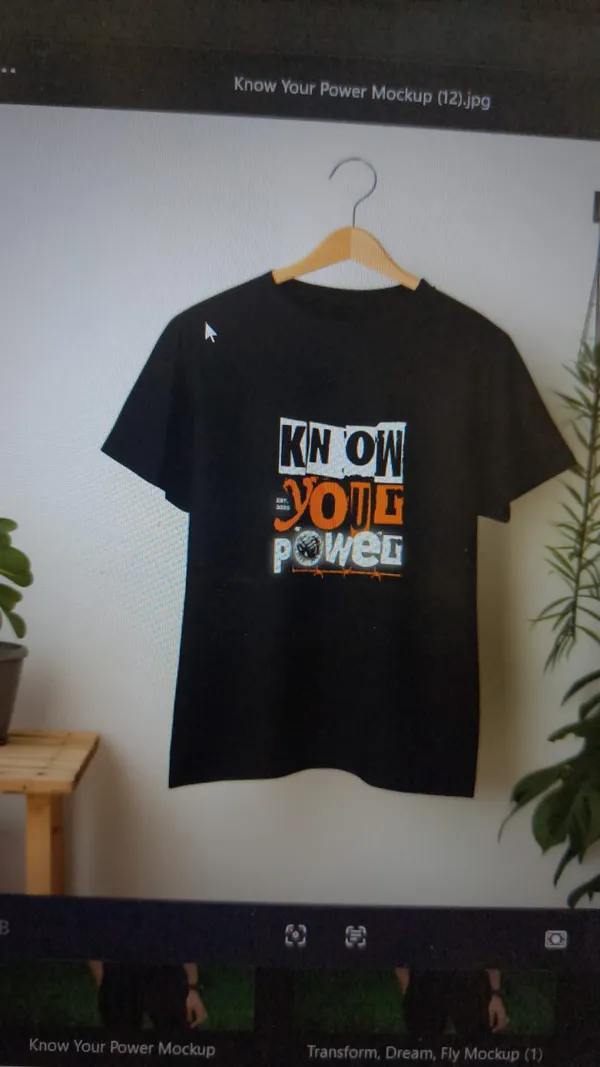 Black_Know_Your_Power_Printed_Tshirt_For_Men