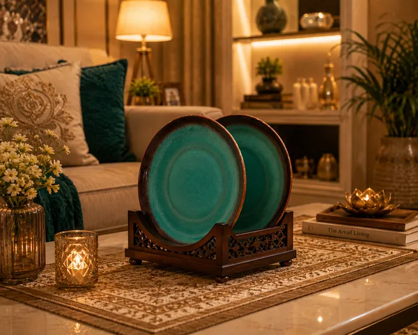 VEROSHIA_Ceramic_Green_Plates_Set_of_2