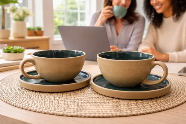 Brown_And_Green_Premium_Ceramic_Coffee_Mug_With_Dish