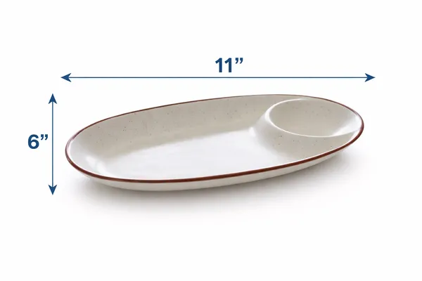 White_Premium_Ceramic_Serving_Platter_With_Dip