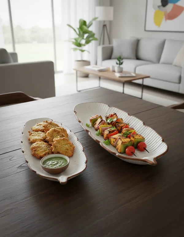 White_Premium_Ceramic_Banana_Leaf_Big_&_Small