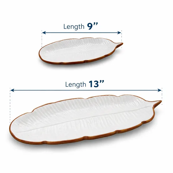 White_Premium_Ceramic_Banana_Leaf_Big_&_Small
