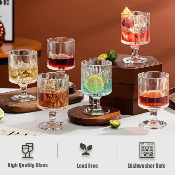 Fluted_Transparent_stemmed_&_ribbed_Goblet_set_of_6_225ml