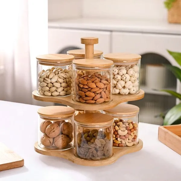 Transparent_Airtight_Glass_Storage_Jar_Set_With_Rotating_Stand_(Set_Of_9)