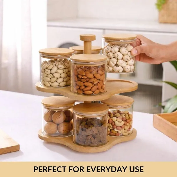 Transparent_Airtight_Glass_Storage_Jar_Set_With_Rotating_Stand_(Set_Of_9)