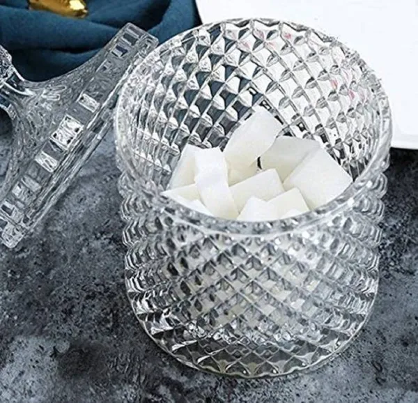 Diamond_cut_Glass_Premium_medium_Candy_Jar_(Pack_Of_2)