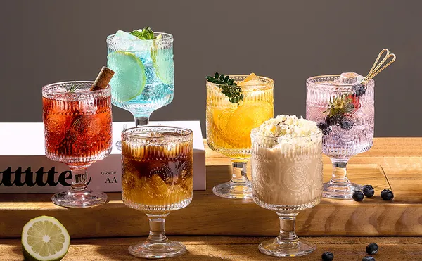 TDJ_Vintage_Royale_Embossed_Goblet_Glasses_Set_of_6_|_225ml_Crystal_Clear_Stemmed_Drinking_Glasses_|_Premium_Juice,_Mocktail,_Cocktail_&_Dessert_Glassware