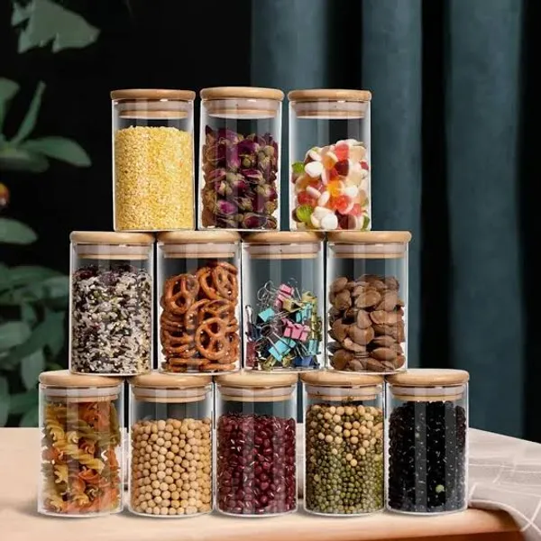Transparent_Borosilicate_Glass_Storage_Jar_Set_With_Airtight_Bamboo_Lid_(450_Ml)_(Set_Of_3)