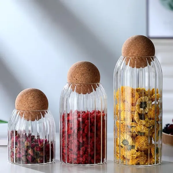 Transparent_Ribbed_Glass_Storage_Jar_Set_With_Ball_Design_Cork_Lid_For_Kitchen_(Pack_Of_3)