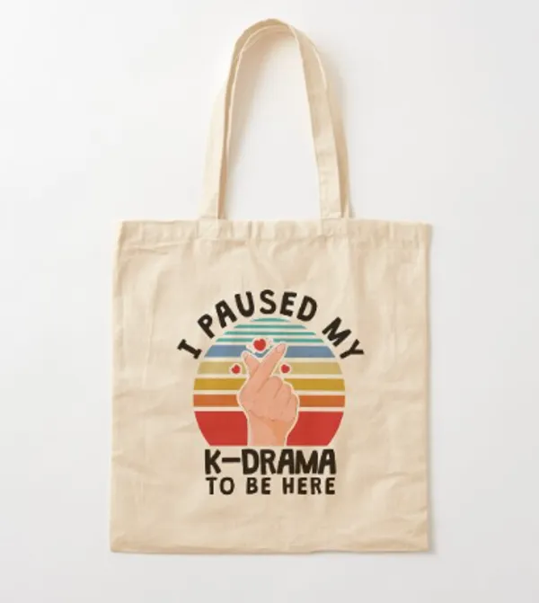 K-Drama_Retro_Cotton_Tote_Bag