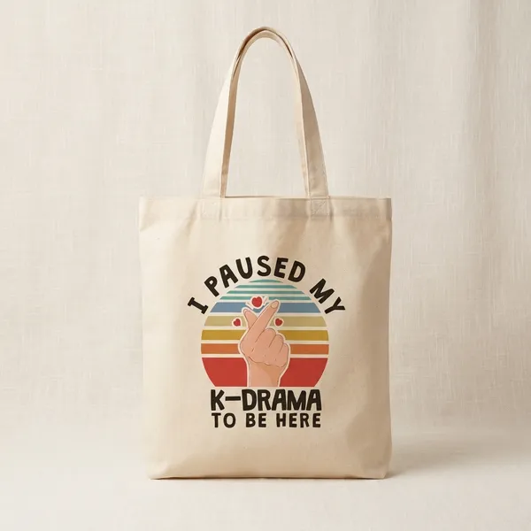 K-Drama_Retro_Cotton_Tote_Bag