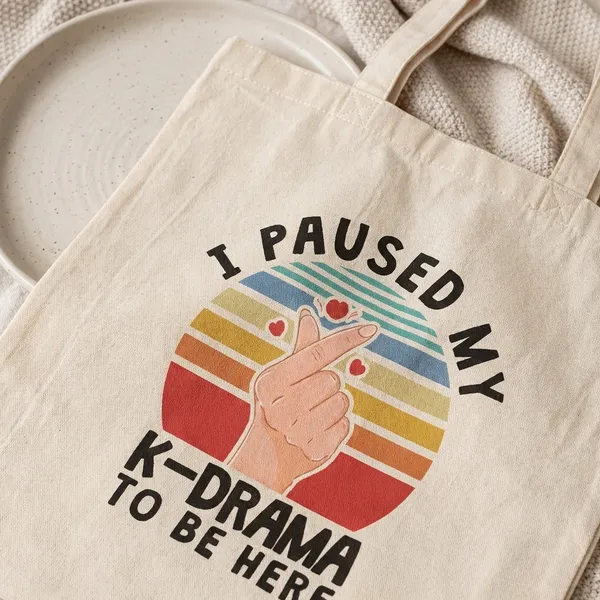 K-Drama_Retro_Cotton_Tote_Bag