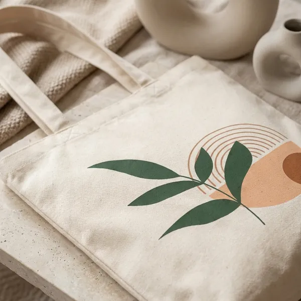 Boho_Botanical_Abstract_Cotton_Tote_Bag