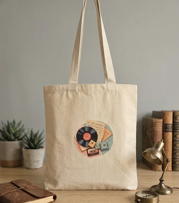 Vintage_Music_Collection_Cotton_Tote_Bag