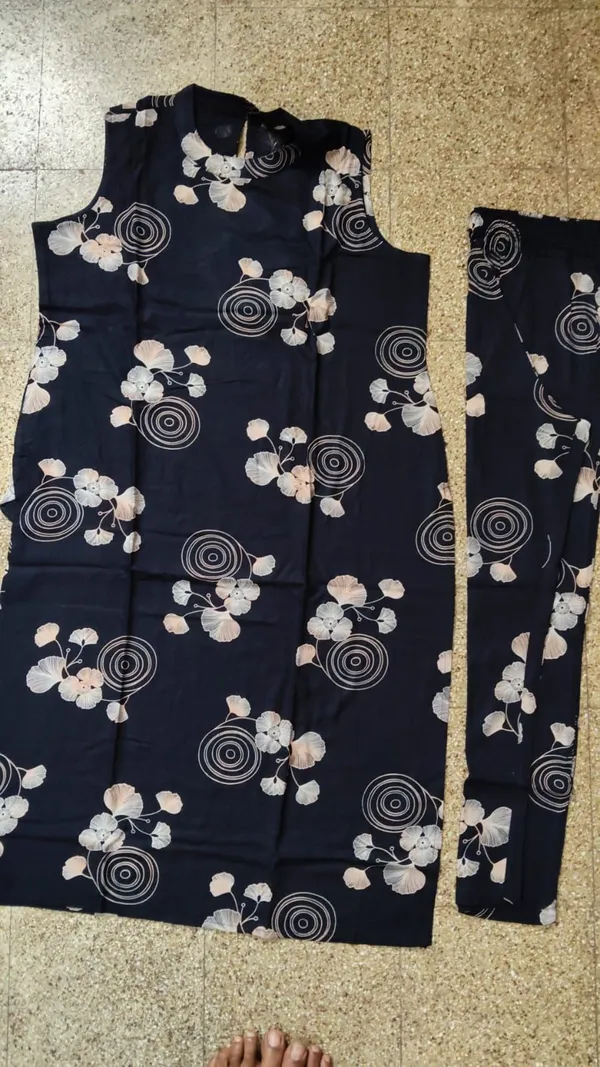 Black_Cotton_Sleeveless_Top_With_Bottom_For_Women