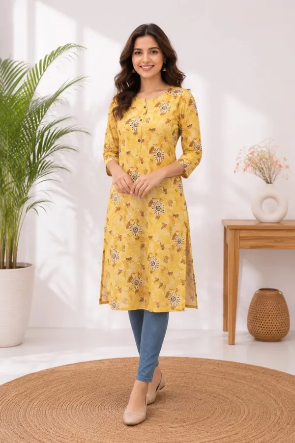 Basic_Kurti-Rayon-3/4th_Sleeve