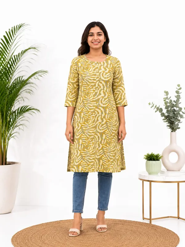 Basic_Kurti-Rayon-3/4th_Sleeve