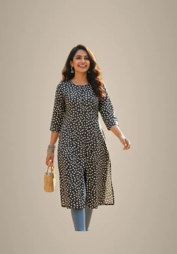 Black_Cotton_A-Line_Kurti_For_Women