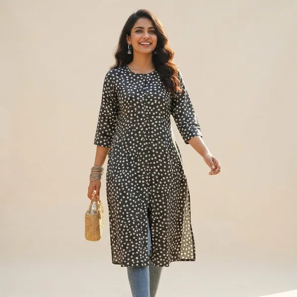 Black_Cotton_A-Line_Kurti_For_Women
