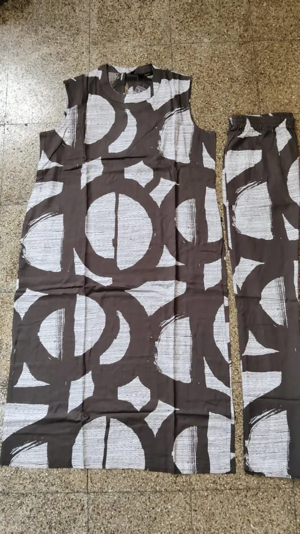 Brown_&_White_Cotton_Dress_For_Women