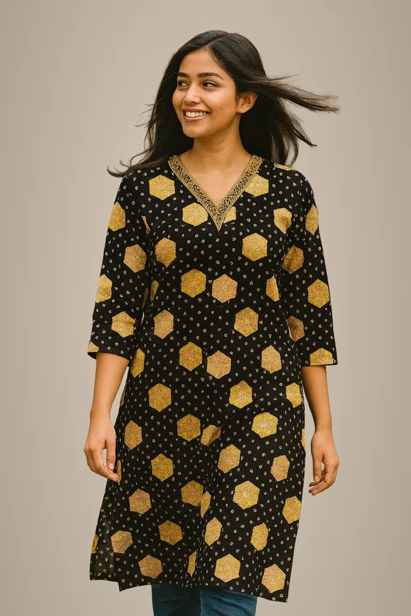 Black_Cotton_Kurti_For_Women