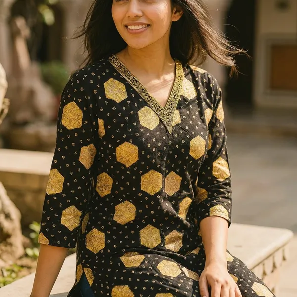 Black_Cotton_Kurti_For_Women