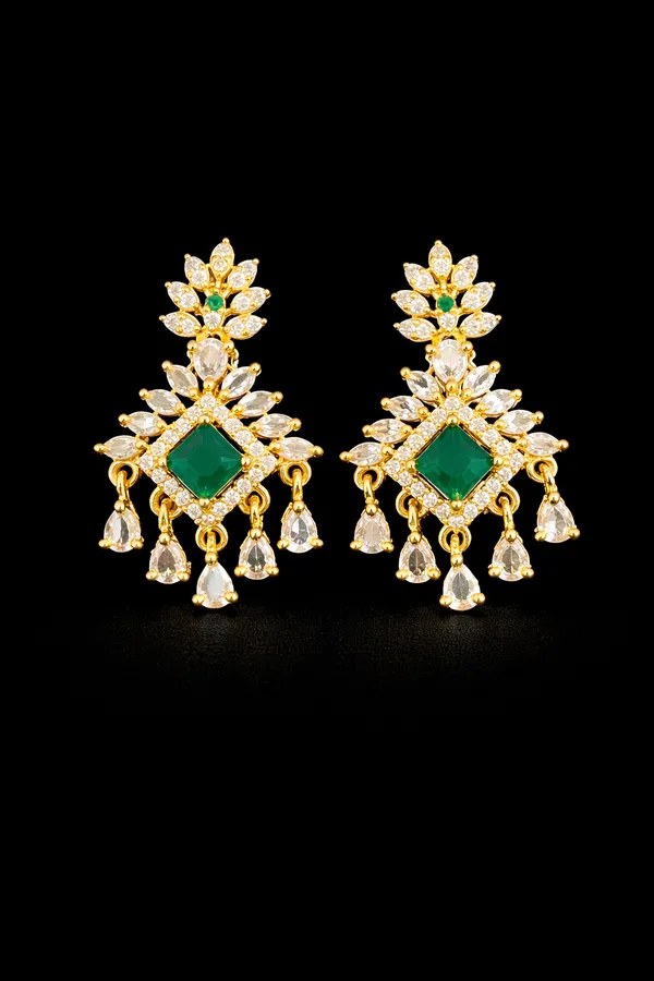 Emerald_Green_Alloy_Earrings_For_Women