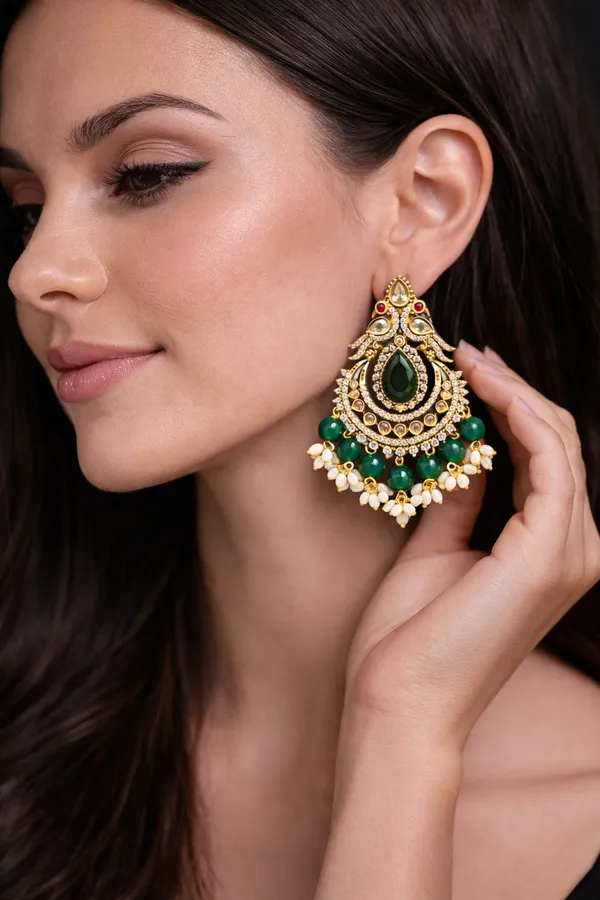 Green_Alloy_Earrings_For_Women