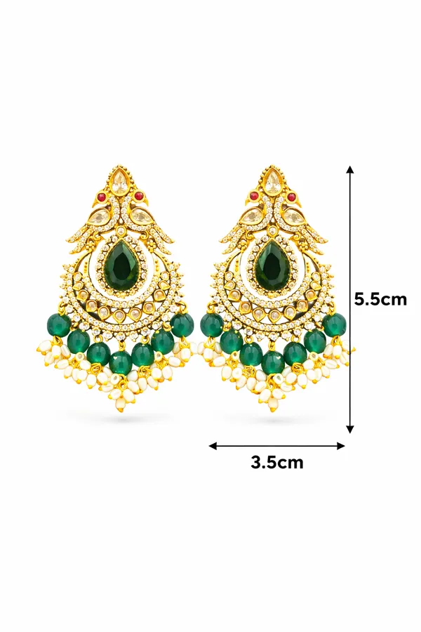 Green_Alloy_Earrings_For_Women