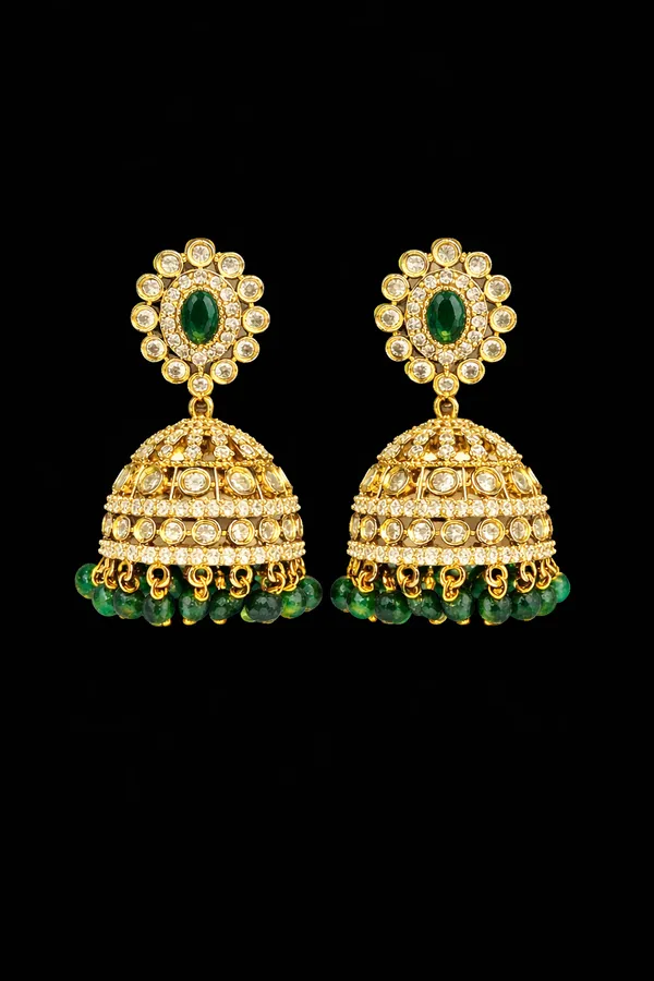 Green_Alloy_Earrings_For_Women