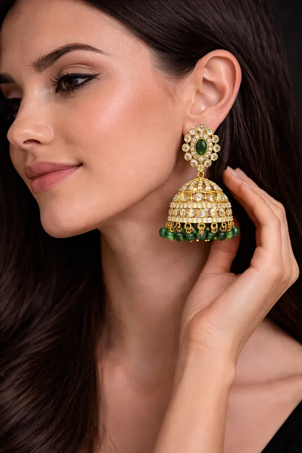Green_Alloy_Earrings_For_Women