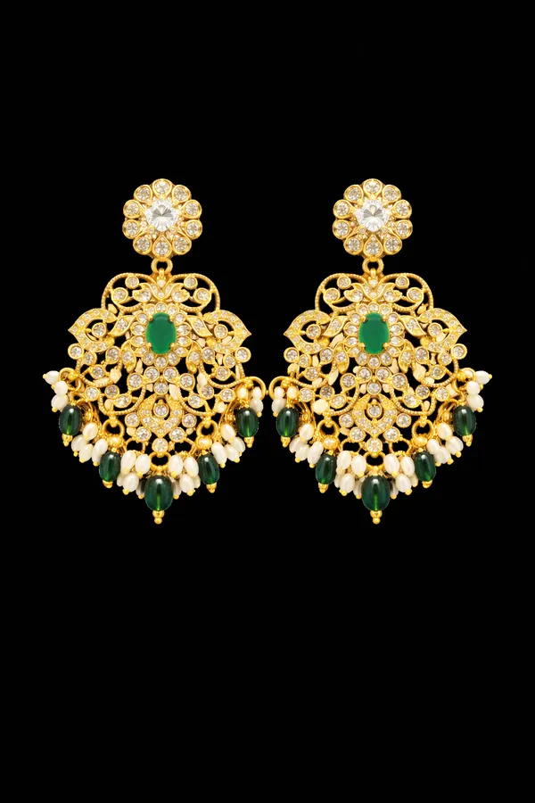 Green_Alloy_Earrings_For_Women