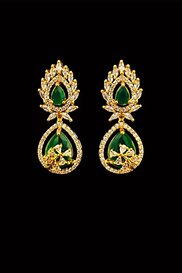 Green_Alloy_Earrings_For_Women