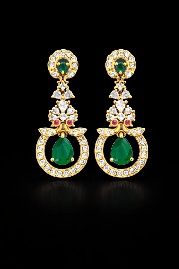 Green_Alloy_Earrings_For_Women