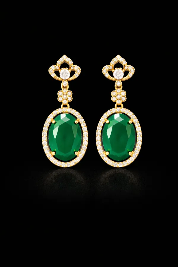 Green_Alloy_Earrings_For_Women