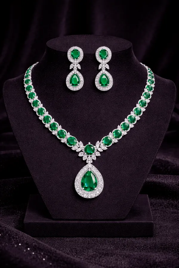 Emerald_Green_Alloy_Jewellery_Set_For_Women