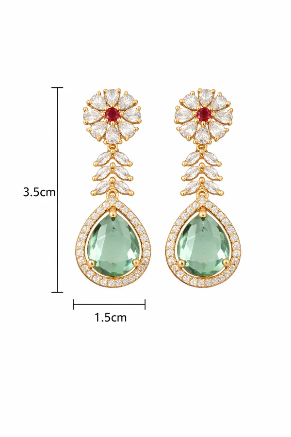 Mint_Green_Alloy_Earrings_For_Women