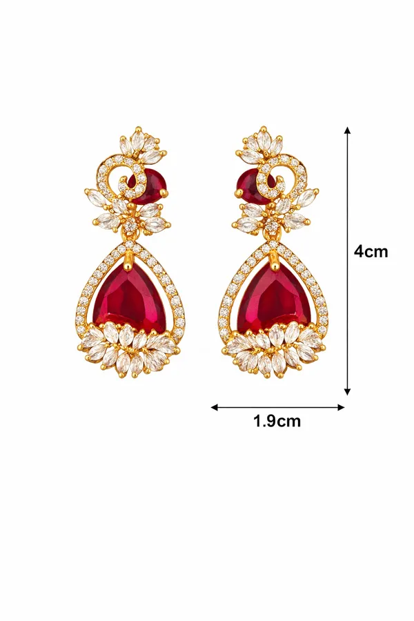 Ruby_Red_Alloy_Earrings_For_Women