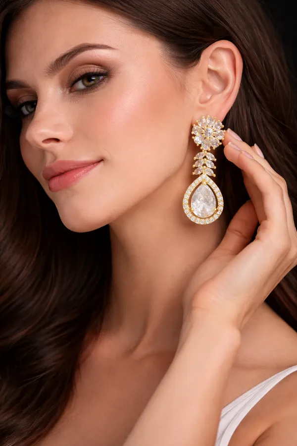 White_Alloy_Earrings_For_Women