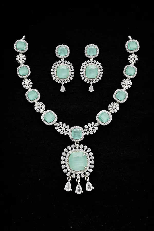 Mint_Green_Alloy_Jewellery_Set_For_Women