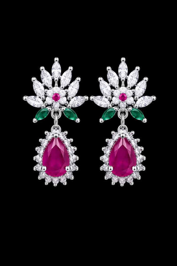 RUBY_PINK_ALLOY_EARRINGS_FOR_WOMEN