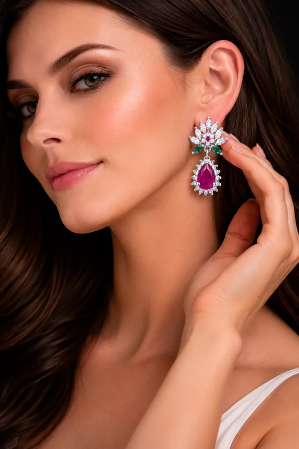 RUBY_PINK_ALLOY_EARRINGS_FOR_WOMEN